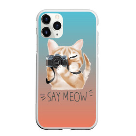 Чехол для iPhone 11 Pro Max матовый с принтом Say Meow в Белгороде, Силикон |  | Тематика изображения на принте: meow | кот | котенок | котик | котики | котятка | кошка | мяу | скажи мяу | фотоаппарат | фотограф