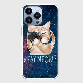 Чехол для iPhone 13 Pro с принтом Say Meow в Белгороде,  |  | Тематика изображения на принте: meow | кот | котенок | котик | котики | котятка | кошка | мяу | скажи мяу | фотоаппарат | фотограф