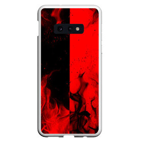 Чехол для Samsung S10E с принтом BLACK RED FIRE в Белгороде, Силикон | Область печати: задняя сторона чехла, без боковых панелей | bright | fire | flame | heat | light | wildfire | искры | огненный | огонь | пламя | пожар