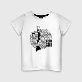 Детская футболка хлопок с принтом Hold your breath в Белгороде, 100% хлопок | круглый вырез горловины, полуприлегающий силуэт, длина до линии бедер | swim | swimming | synchronized swimming | водный спорт | плавание | пловец | синхронное плавание | спорт