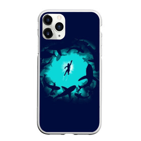 Чехол для iPhone 11 Pro матовый с принтом Swimming in the sea в Белгороде, Силикон |  | dive | diving | swim | swimming | synchronized swimming | водный спорт | дайвинг | плавание | пловец | синхронное плавание | спорт