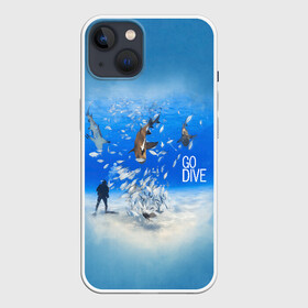 Чехол для iPhone 13 с принтом Go Dive в Белгороде,  |  | dive | diving | swim | swimming | synchronized swimming | водный спорт | дайвинг | плавание | пловец | синхронное плавание | спорт