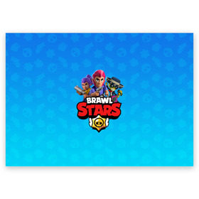 Поздравительная открытка с принтом BRAWL STARS |  БРАВЛ СТАРС в Белгороде, 100% бумага | плотность бумаги 280 г/м2, матовая, на обратной стороне линовка и место для марки
 | Тематика изображения на принте: brawl stars | bull | colt | leon | stars | берли | бо | брок | ворон | джесси | динамайк | дэррил | кольт | леон | мортис | нита | пайпер | пенни | поко | пэм | рикошет | спайк | тара | фрэнк | шелли | эль примо