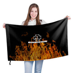 Флаг 3D с принтом RAMMSTEIN в Белгороде, 100% полиэстер | плотность ткани — 95 г/м2, размер — 67 х 109 см. Принт наносится с одной стороны | lindemann | rammstein | рамштайн | тилль линдеманн