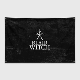 Флаг-баннер с принтом BLAIR WITCH (Игра) в Белгороде, 100% полиэстер | размер 67 х 109 см, плотность ткани — 95 г/м2; по краям флага есть четыре люверса для крепления | blair | game | games | halloween | horror | logo | survival | symbol | witch | блер | блэйр | блэр | ведьма | ведьма из | витч | вич | выживание | игра | игры | лого | логотип | символ | ужасы | хоррор | хэллоуин