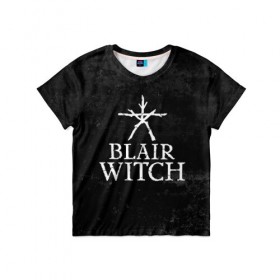 Детская футболка 3D с принтом BLAIR WITCH (Игра) в Белгороде, 100% гипоаллергенный полиэфир | прямой крой, круглый вырез горловины, длина до линии бедер, чуть спущенное плечо, ткань немного тянется | blair | game | games | halloween | horror | logo | survival | symbol | witch | блер | блэйр | блэр | ведьма | ведьма из | витч | вич | выживание | игра | игры | лого | логотип | символ | ужасы | хоррор | хэллоуин