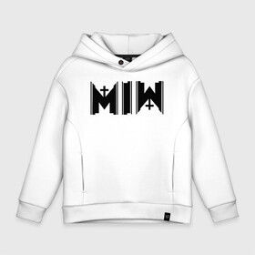 Детское худи Oversize хлопок с принтом Motionless In White в Белгороде, френч-терри — 70% хлопок, 30% полиэстер. Мягкий теплый начес внутри —100% хлопок | боковые карманы, эластичные манжеты и нижняя кромка, капюшон на магнитной кнопке | Тематика изображения на принте: band | chris | logo | metal | metalcore | motionless | motionless in white | music | rock | группа | логотип | метал | музыка | рок