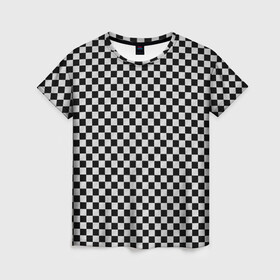 Женская футболка 3D с принтом Checkerboard Color  в Белгороде, 100% полиэфир ( синтетическое хлопкоподобное полотно) | прямой крой, круглый вырез горловины, длина до линии бедер | checkerboard | gradient | бойчик | в клетку | в клеточку | градиент | клетка | музыка | орнамент | френдзона | шахматная доска | шашки