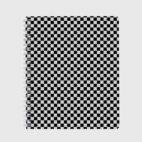 Тетрадь с принтом Checkerboard Color в Белгороде, 100% бумага | 48 листов, плотность листов — 60 г/м2, плотность картонной обложки — 250 г/м2. Листы скреплены сбоку удобной пружинной спиралью. Уголки страниц и обложки скругленные. Цвет линий — светло-серый
 | Тематика изображения на принте: checkerboard | gradient | бойчик | в клетку | в клеточку | градиент | клетка | музыка | орнамент | френдзона | шахматная доска | шашки