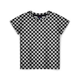 Детская футболка 3D с принтом Checkerboard Color в Белгороде, 100% гипоаллергенный полиэфир | прямой крой, круглый вырез горловины, длина до линии бедер, чуть спущенное плечо, ткань немного тянется | Тематика изображения на принте: checkerboard | gradient | бойчик | в клетку | в клеточку | градиент | клетка | музыка | орнамент | френдзона | шахматная доска | шашки