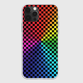 Чехол для iPhone 12 Pro Max с принтом Checkerboard Color в Белгороде, Силикон |  | checkerboard | gradient | бойчик | в клетку | в клеточку | градиент | клетка | музыка | орнамент | френдзона | шахматная доска | шашки