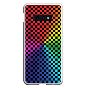 Чехол для Samsung S10E с принтом Checkerboard Color в Белгороде, Силикон | Область печати: задняя сторона чехла, без боковых панелей | checkerboard | gradient | бойчик | в клетку | в клеточку | градиент | клетка | музыка | орнамент | френдзона | шахматная доска | шашки