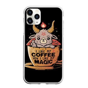 Чехол для iPhone 11 Pro матовый с принтом How I Like My Coffee в Белгороде, Силикон |  | Тематика изображения на принте: coffee | diy | espresso | how | like | lol | my | как | кофе | лол | мой | монстрик | рога | сделай сам | сказка | эспрессо