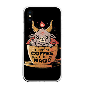 Чехол для iPhone XS Max матовый с принтом How I Like My Coffee в Белгороде, Силикон | Область печати: задняя сторона чехла, без боковых панелей | Тематика изображения на принте: coffee | diy | espresso | how | like | lol | my | как | кофе | лол | мой | монстрик | рога | сделай сам | сказка | эспрессо