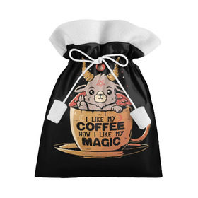 Подарочный 3D мешок с принтом How I Like My Coffee в Белгороде, 100% полиэстер | Размер: 29*39 см | coffee | diy | espresso | how | like | lol | my | как | кофе | лол | мой | монстрик | рога | сделай сам | сказка | эспрессо