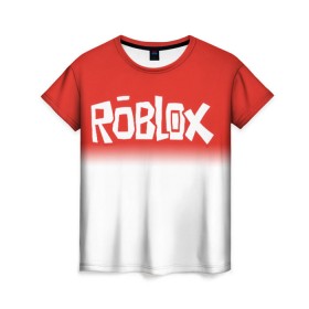 Женская футболка 3D с принтом Roblox в Белгороде, 100% полиэфир ( синтетическое хлопкоподобное полотно) | прямой крой, круглый вырез горловины, длина до линии бедер | 