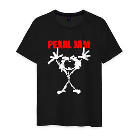 Мужская футболка хлопок с принтом Pearl Jam в Белгороде, 100% хлопок | прямой крой, круглый вырез горловины, длина до линии бедер, слегка спущенное плечо. | альтернативный рок | американская | гранж | группа | майк маккриди | рок | стоун госсард | хард рок | эдди веддер