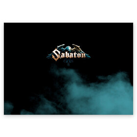 Поздравительная открытка с принтом Sabaton в Белгороде, 100% бумага | плотность бумаги 280 г/м2, матовая, на обратной стороне линовка и место для марки
 | battle metal | primo victoria | sabaton | the art of war | the great war | группа | йоаким броден | латный ботинок | метал | пауэр | рыцарские доспехи | сабатон | собатон | хэви