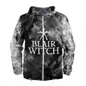 Мужская ветровка 3D с принтом BLAIR WITCH в Белгороде, 100% полиэстер | подол и капюшон оформлены резинкой с фиксаторами, два кармана без застежек по бокам, один потайной карман на груди | blair witch | blair witch 2019 | blair witch игра | blairs witch | блэр | ведьмы | ведьмы из блэр