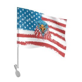 Флаг для автомобиля с принтом American Eagle в Белгороде, 100% полиэстер | Размер: 30*21 см | america | amerika | bird | eagle | flag | usa | америка | американский | орел | птица | соединенные | сша | флаг | штаты
