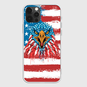 Чехол для iPhone 12 Pro с принтом American Eagle в Белгороде, силикон | область печати: задняя сторона чехла, без боковых панелей | america | amerika | bird | eagle | flag | usa | америка | американский | орел | птица | соединенные | сша | флаг | штаты