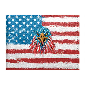 Обложка для студенческого билета с принтом American Eagle в Белгороде, натуральная кожа | Размер: 11*8 см; Печать на всей внешней стороне | america | amerika | bird | eagle | flag | usa | америка | американский | орел | птица | соединенные | сша | флаг | штаты