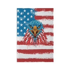 Обложка для паспорта матовая кожа с принтом American Eagle в Белгороде, натуральная матовая кожа | размер 19,3 х 13,7 см; прозрачные пластиковые крепления | Тематика изображения на принте: america | amerika | bird | eagle | flag | usa | америка | американский | орел | птица | соединенные | сша | флаг | штаты