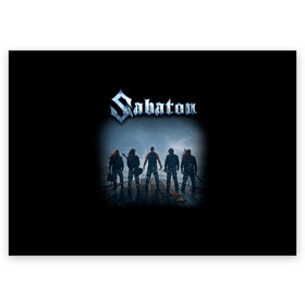 Поздравительная открытка с принтом Sabaton в Белгороде, 100% бумага | плотность бумаги 280 г/м2, матовая, на обратной стороне линовка и место для марки
 | battle metal | primo victoria | sabaton | the art of war | the great war | группа | йоаким броден | латный ботинок | метал | пауэр | рыцарские доспехи | сабатон | собатон | хэви