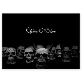 Поздравительная открытка с принтом Children of Bodom в Белгороде, 100% бумага | плотность бумаги 280 г/м2, матовая, на обратной стороне линовка и место для марки
 | bodom | children | death | melodic | metal | алекси лайхо | дети бодома | мелодик дэт метал | метал