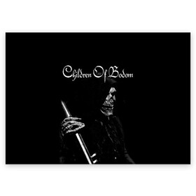 Поздравительная открытка с принтом Children of Bodom в Белгороде, 100% бумага | плотность бумаги 280 г/м2, матовая, на обратной стороне линовка и место для марки
 | bodom | children | death | melodic | metal | алекси лайхо | дети бодома | мелодик дэт метал | метал