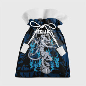 Подарочный 3D мешок с принтом Metallica в Белгороде, 100% полиэстер | Размер: 29*39 см | american | blue | demon | devil | flame | hell | metal band | metallica | music | rock | американская | голубое | демон | дьявол | метал группа | металлика | музыка | пламя | рок | черт