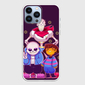 Чехол для iPhone 13 Pro Max с принтом Персонажи Undertale в Белгороде,  |  | Тематика изображения на принте: battle | chara | comics | frisk | sans | simulator | undertale | undertale 2 | андертейл | игра | комикс | папирус | санс | симулятор | скелет | сэнс | ундертэйл | фриск | чары