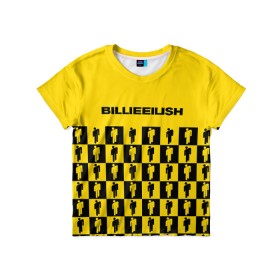 Детская футболка 3D с принтом BILLIE EILISH в Белгороде, 100% гипоаллергенный полиэфир | прямой крой, круглый вырез горловины, длина до линии бедер, чуть спущенное плечо, ткань немного тянется | be | billie | billie eilish | билли | билли айлиш