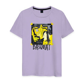 Мужская футболка хлопок с принтом BASQUIAT ARTIST в Белгороде, 100% хлопок | прямой крой, круглый вырез горловины, длина до линии бедер, слегка спущенное плечо. | живопись | искусство | картина | художники | шедевры