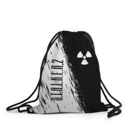 Рюкзак-мешок 3D с принтом S.T.A.L.K.E.R. 2 в Белгороде, 100% полиэстер | плотность ткани — 200 г/м2, размер — 35 х 45 см; лямки — толстые шнурки, застежка на шнуровке, без карманов и подкладки | bandit | chernobyl | pripyat | s.t.a.l.k.e.r. 2 | shadow of chernobyl | stalker | stalker 2 | бандиты | меченый | припять | сталкер | сталкер 2 | тени чернобыля | чернобыль | чистое небо