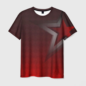 Мужская футболка 3D с принтом Спортивная с номером на спине в Белгороде, 100% полиэфир | прямой крой, круглый вырез горловины, длина до линии бедер | dark | sport | star | звезда | номер на спине | номер один | спорт | спортивная | темная | №1