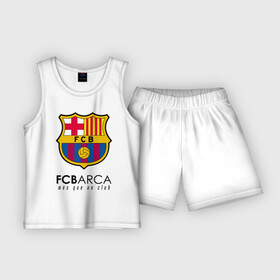 Детская пижама с шортами хлопок с принтом FC BARCELONA (BARCA) в Белгороде,  |  | barca | barcelona | fc barca | барка | барселона