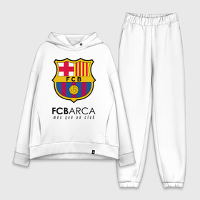 Женский костюм хлопок Oversize с принтом FC BARCELONA (BARCA) в Белгороде,  |  | barca | barcelona | fc barca | барка | барселона