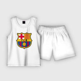 Детская пижама с шортами хлопок с принтом FC BARCELONA (BARCA) в Белгороде,  |  | barca | barcelona | fc barca | барка | барселона