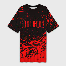 Платье-футболка 3D с принтом S.T.A.L.K.E.R. 2 в Белгороде,  |  | bandit | chernobyl | pripyat | s.t.a.l.k.e.r. 2 | shadow of chernobyl | stalker | stalker 2 | бандиты | меченый | припять | сталкер | сталкер 2 | тени чернобыля | чернобыль | чистое небо