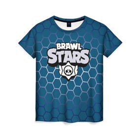 Женская футболка 3D с принтом BRAWL STARS в Белгороде, 100% полиэфир ( синтетическое хлопкоподобное полотно) | прямой крой, круглый вырез горловины, длина до линии бедер | android | brawl stars | games | mobile game | stars | игры | мобильные игры