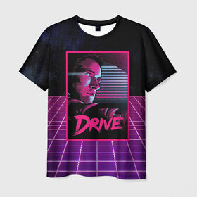 Мужская футболка 3D с принтом Drive в Белгороде, 100% полиэфир | прямой крой, круглый вырез горловины, длина до линии бедер | drive | gosling | retrowave | гослинг | драйв