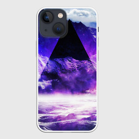 Чехол для iPhone 13 mini с принтом Космический треугольник в Белгороде,  |  | bright | colorful | cool | disco | music | music lover | retro | speaker | tape recorder | technique | vintage | винтаж | динамик | диско | магнитофон | меломан | музыка | неон | разноцветный | ретро | техника