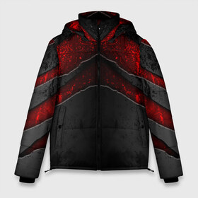 Мужская зимняя куртка 3D с принтом Black & Red Metal в Белгороде, верх — 100% полиэстер; подкладка — 100% полиэстер; утеплитель — 100% полиэстер | длина ниже бедра, свободный силуэт Оверсайз. Есть воротник-стойка, отстегивающийся капюшон и ветрозащитная планка. 

Боковые карманы с листочкой на кнопках и внутренний карман на молнии. | metal | texture | абстракция | камень | лава | метал | текстура | черная