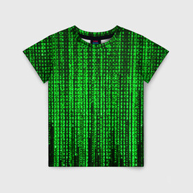 Детская футболка 3D с принтом Матрица в Белгороде, 100% гипоаллергенный полиэфир | прямой крой, круглый вырез горловины, длина до линии бедер, чуть спущенное плечо, ткань немного тянется | agent smith | hugo weaving | keanu reeves | the matrix | киану ривз | код | матрица | матрица 4 | нео | цифры