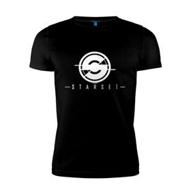 Мужская футболка премиум с принтом Starset Logo в Белгороде, 92% хлопок, 8% лайкра | приталенный силуэт, круглый вырез ворота, длина до линии бедра, короткий рукав | logo | rock | starset | лого | рок | старсет