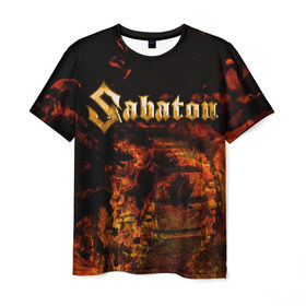 Мужская футболка 3D с принтом Sabaton в Белгороде, 100% полиэфир | прямой крой, круглый вырез горловины, длина до линии бедер | heavy | metal | power | sabaton | метал | пауэр | сабатон | хэви