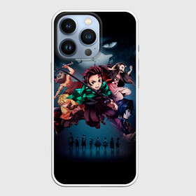 Чехол для iPhone 13 Pro с принтом Kimetsu no Yaiba на черном в Белгороде,  |  | blade of demon | demon slayer | kimetsu no yaiba | клинок | рассекающий демонов