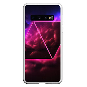 Чехол для Samsung Galaxy S10 с принтом SPACE GEOMETRY в Белгороде, Силикон | Область печати: задняя сторона чехла, без боковых панелей | bright | colorful | cool | disco | music | music lover | neon | retro | space | speaker | tape recorder | technique | vintage | винтаж | диско | космос | музыка | неон | ретро | ретро неон | техника