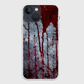Чехол для iPhone 13 mini с принтом Кровь на металле в Белгороде,  |  | blood | bloody | horror | texture | абстракция | брызги | в крови | краска | красная краска | кровавая | кровь | текстура | ужас